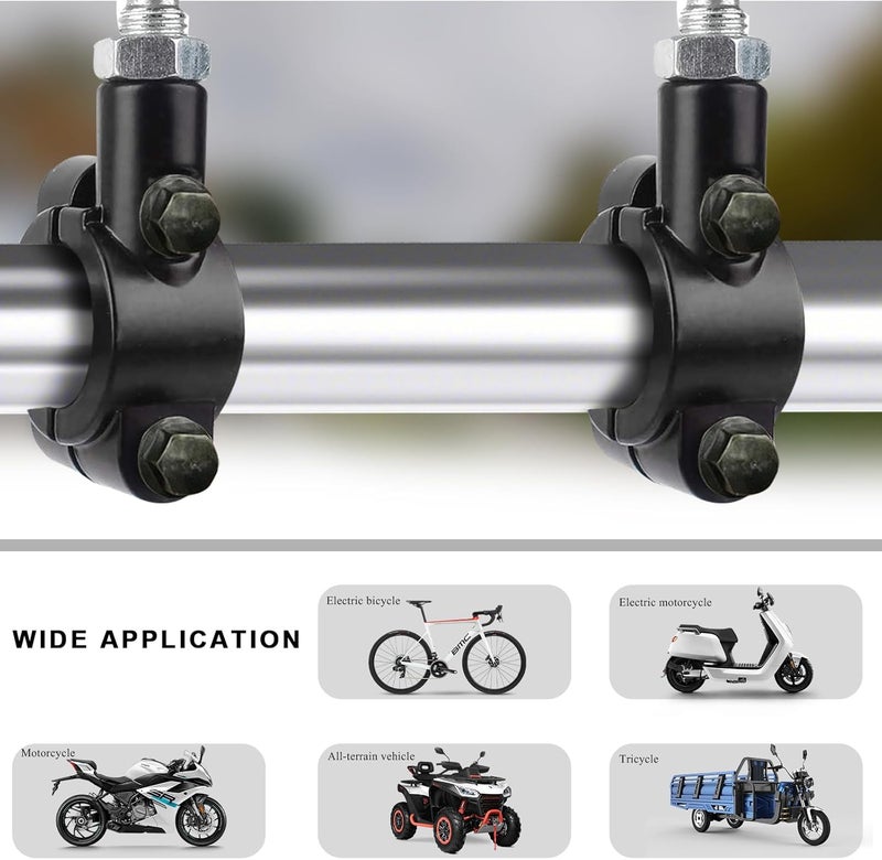 FSTURIOS 2PCS Motorcycle Mirrors Mounts, 7/8" Handlebar Mirror Mount Clamp Adaptor with 10mm Thread, Aluminum Alloy Rearview Mirror Bracket Clamp for Motorcycle Dirt Bike Scooter - Image 4